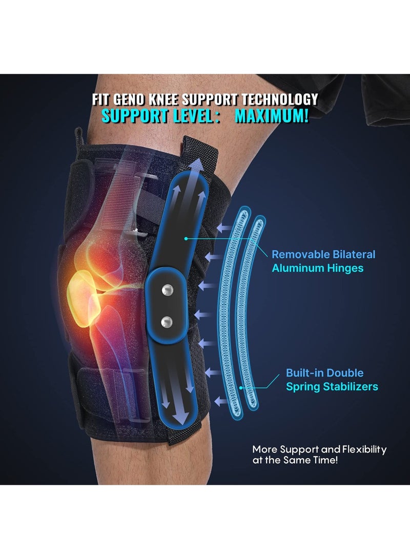 Loquat Knee Pads Adjustable Knee Brace for Knee Pain Relie Stabilizers Hinges for Injury or Surgery Recovery Sports Fitness Outdoors Protective Gear for Men and Women - Image 2