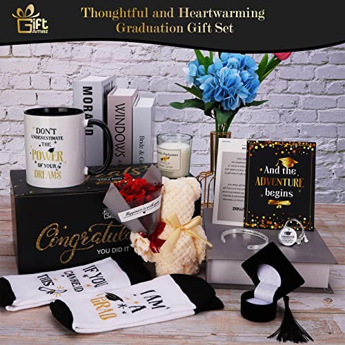 GiftAmaz 2026 Graduation Gifts Set for Her, Class Of 2026 Congrats Grad Gift Basket Include Coffee Mug, Keychain, Bracelet & Flower for Senior High School College Graduated Women Congratulations Gift - Image 2