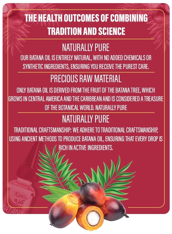 Kanza Natural Batana Oil for Hair Care Hair Conditioner Oil for Thin Hair Repair Damaged Hair Nourishes Thin Hair Scalp Skin and Loss Hair Growth Fit for All Hair Types Raw Batana Oil 40ml - Image 4