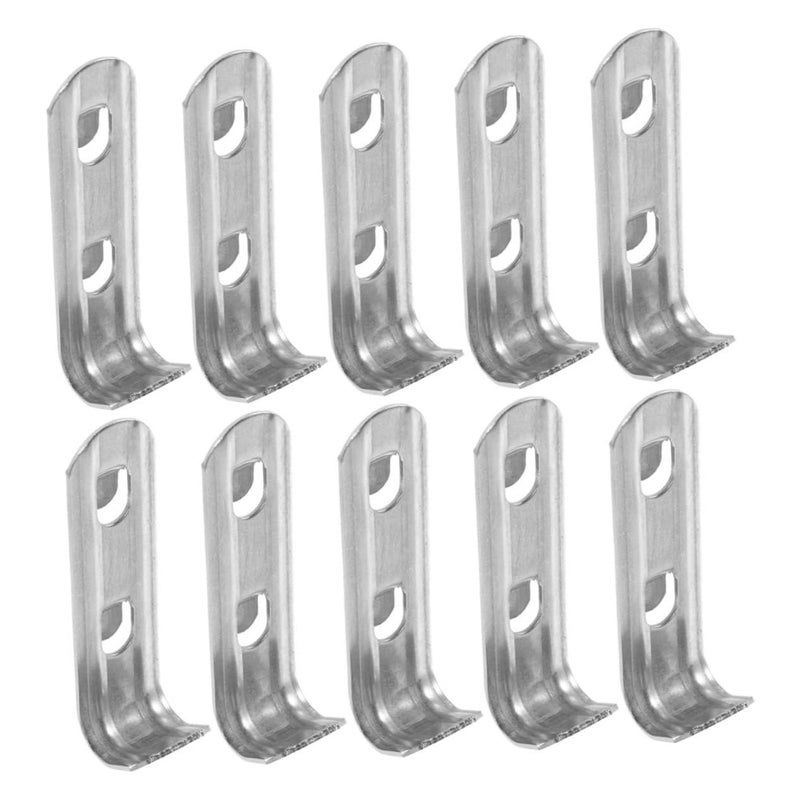 Stainless Steel Refrigerator Shelf Clips 10pcs Easy Install Fridge Support Organizer - Image 2