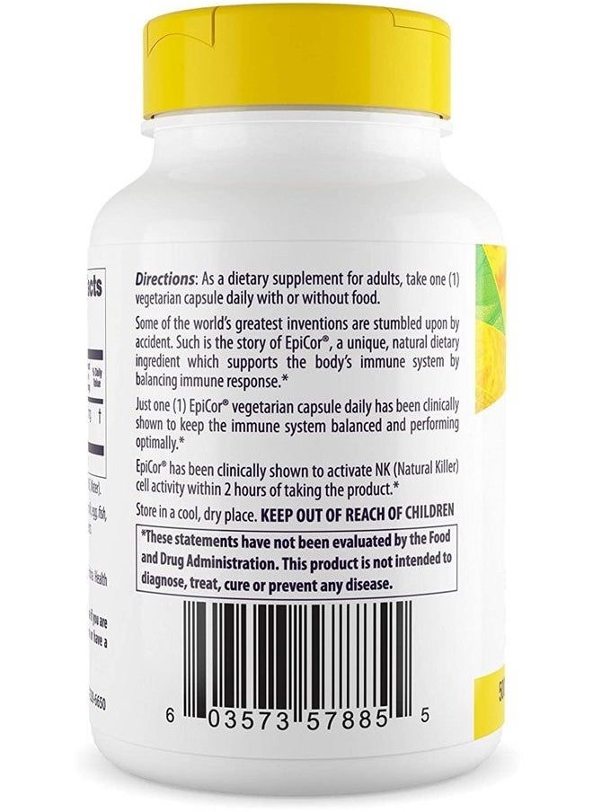 Healthy Origins - EpiCor 500 mg (Immune Support, Non-GMO, Gluten Free), 60 Veggie Capsules - Image 1