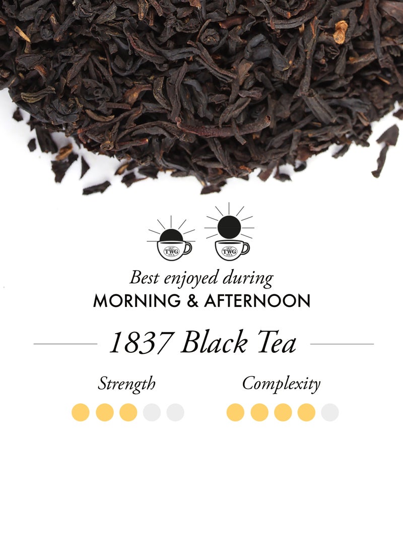 TWG Tea 1837 Black Tea | Black Tea | Fruits & Flowers | Haute Couture Tin, 100g | Gift Set - Image 2