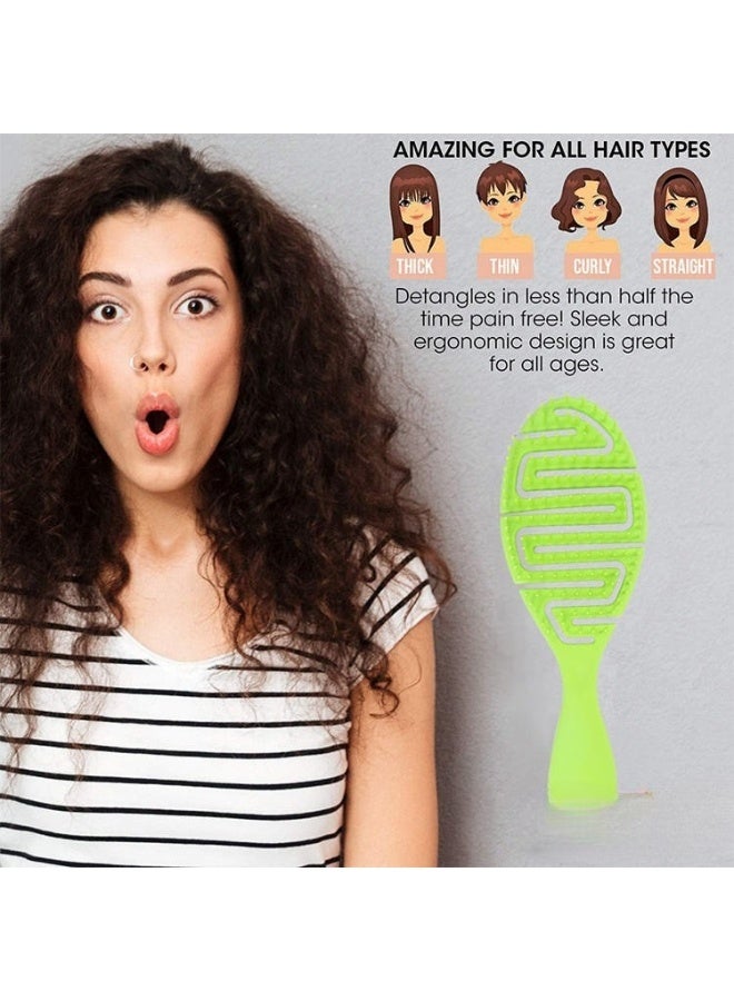 Vented Hair Brush for Wet and Dry Detangling with Flexible Scalp Contouring Head, Washable, 1 Piece, Random Color - Image 4