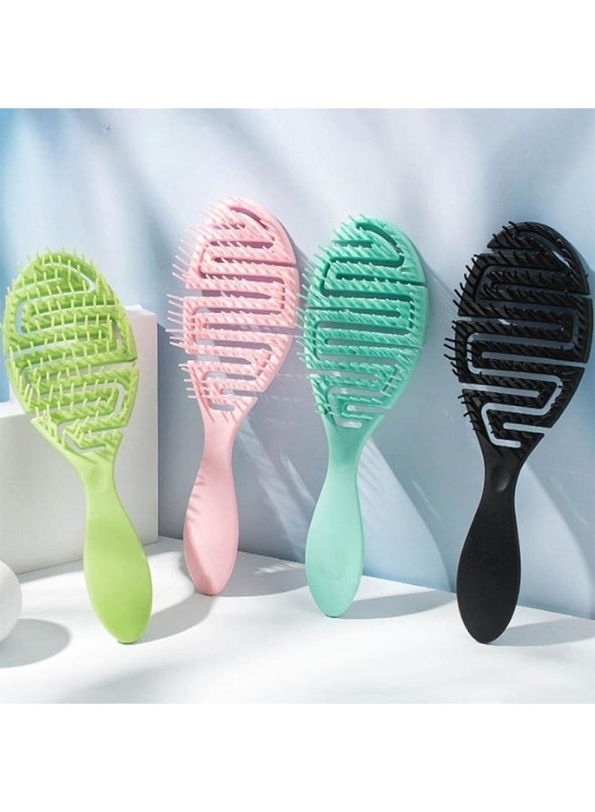 Vented Hair Brush for Wet and Dry Detangling with Flexible Scalp Contouring Head, Washable, 1 Piece, Random Color - Image 2