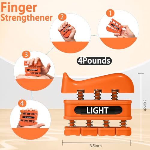 DICYWUDI Grip Strength Trainer, Finger Strength Trainer for Grip Strength Training for Fingers, Wrists, and Hands for Home, Office, Gym, Climbing, Athletes, Musicians, and Therapy - Image 4