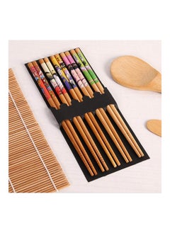 AMERTEER 9 Piece Sushi Making Kit Set Brown 180grams Multicolor Brown 180grams  - Image 4
