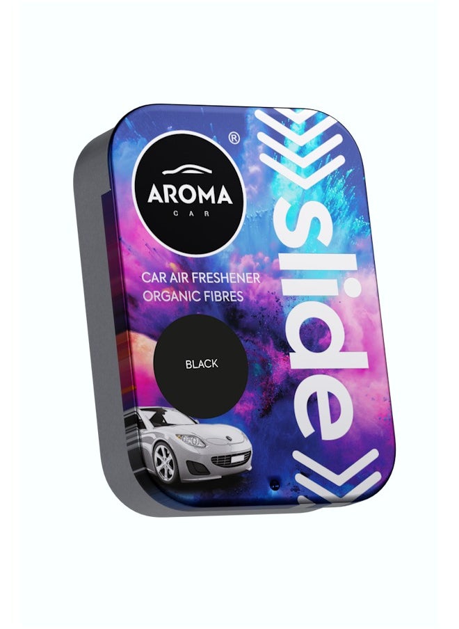 Aroma ORGANIC SLIDE Car Air Freshener Black 