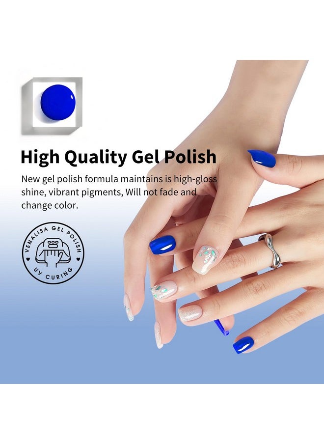 V VENALISA - Venalisa Gel Nail Polish 12Ml Elegant Blue Color Soak Off Uv Led Nail Gel Polish Nail Art Starter Manicure Salon Diy At Home 0.43 Oz - Image 1