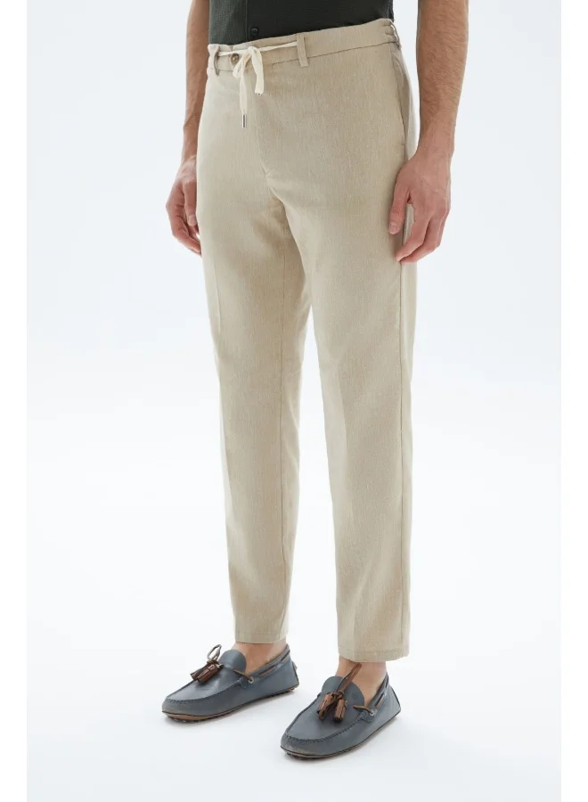 Wecre8 Beige Textured Trousers