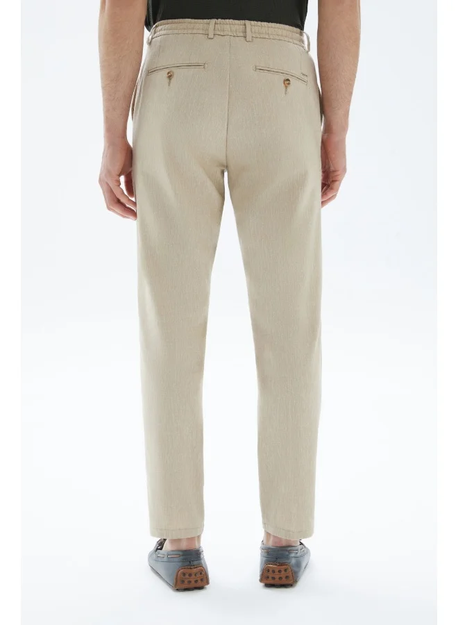 Wecre8 Beige Textured Trousers