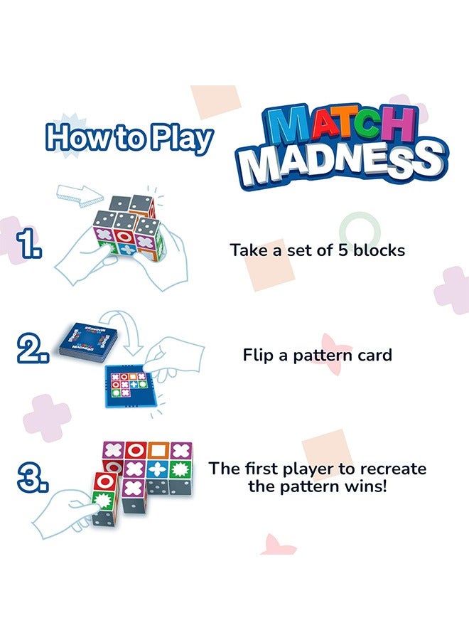 Hihonor Pattern Matching Puzzle Game Toy Match Madness Brain Teasers Board Games Toys Travel Games For Ages 7 and up, Fun for Adults and Family  - Image 3