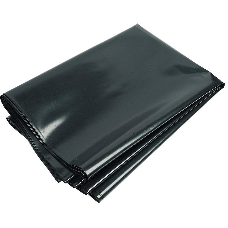 KAHEIGN 2m x 10m Black Polythene Sheeting, 2mil Thick Garden Grow Polytunnel Cover Polythene Horticultural Membrane for Gardening Insulation & Building Rubble Protection (125Mu /500G) - Image 1