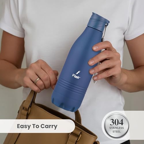 FLAIR Champ DX 1100 ml Stainless Steel Water Bottle - Black | BIS Certified & ISI Marked | SS 304 Food Grade | Fridge Bottle, Durable & Reusable Bottle for Office, Gym & Travel - Image 4