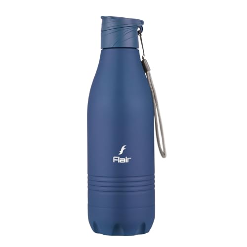 FLAIR Champ DX 1100 ml Stainless Steel Water Bottle - Black | BIS Certified & ISI Marked | SS 304 Food Grade | Fridge Bottle, Durable & Reusable Bottle for Office, Gym & Travel - Image 1