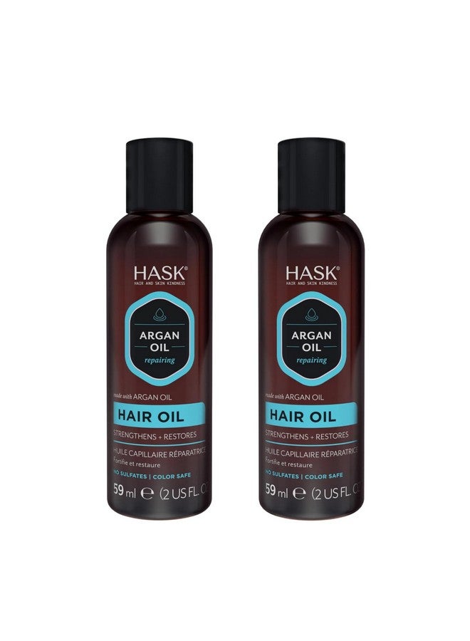 هاسك زيت هاسك أرجان لإصلاح الشعر من أجل لمعان وتحكم في التجعد لجميع أنواع الشعر، آمن على اللون، خالٍ من الغلوتين والكبريتات والبارابين - 2 زيت للشعر - Image 4