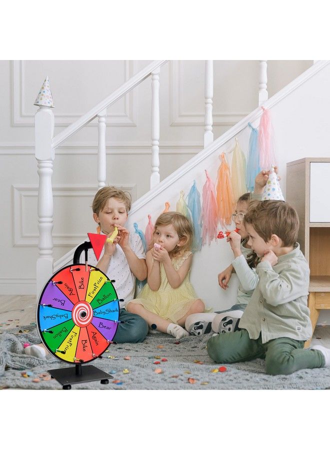 12 Inch Spinning Wheel For Prizes 12 Slots Spinner With Stand, Dry Erase Marker And Eraser For Trade Show Carnival Party Pub Fortune Game - Image 3
