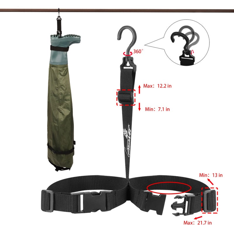 GREENWATER Fishing Chest Waders for Men Women with Boots Waterproof 2ply Nylon PVC Lightweight Bootfoot Waders for Hunting (Green, M9/W11) - Image 5