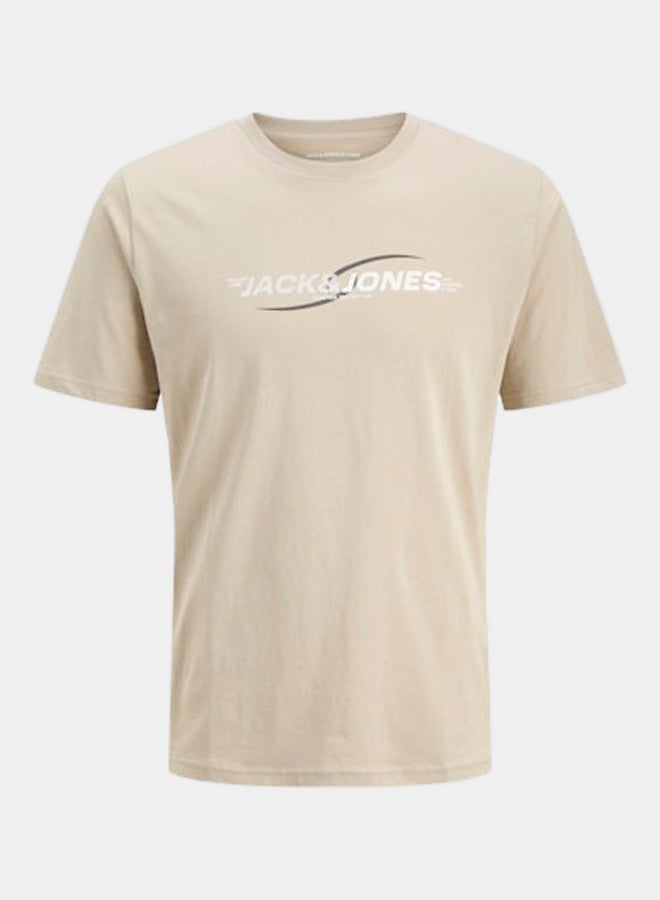 JACK & JONES JACK & JONES Mens Tarmac Print Tee Crew Neck 