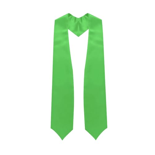 Endea Graduation Endea Green Graduation Stole - Plain Color, Unisex, 62" Graduation Sash (Green) - Image 1