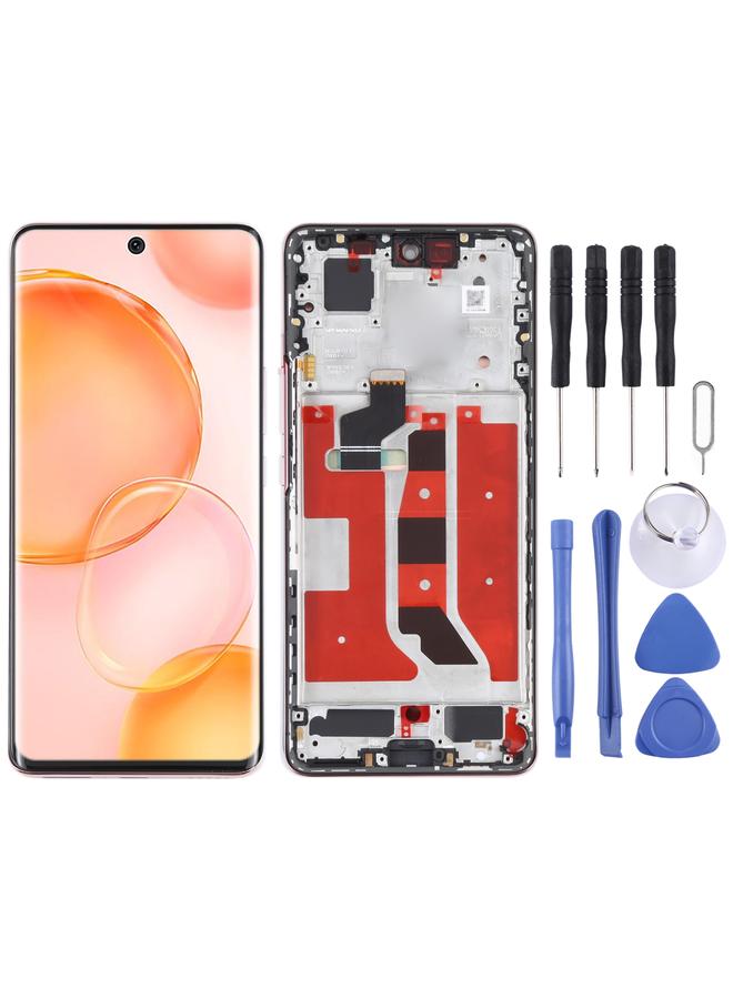 Replacement Original OLED LCD Screen for Honor 50 Digitizer Full Assembly with Frame Pink - Image 1