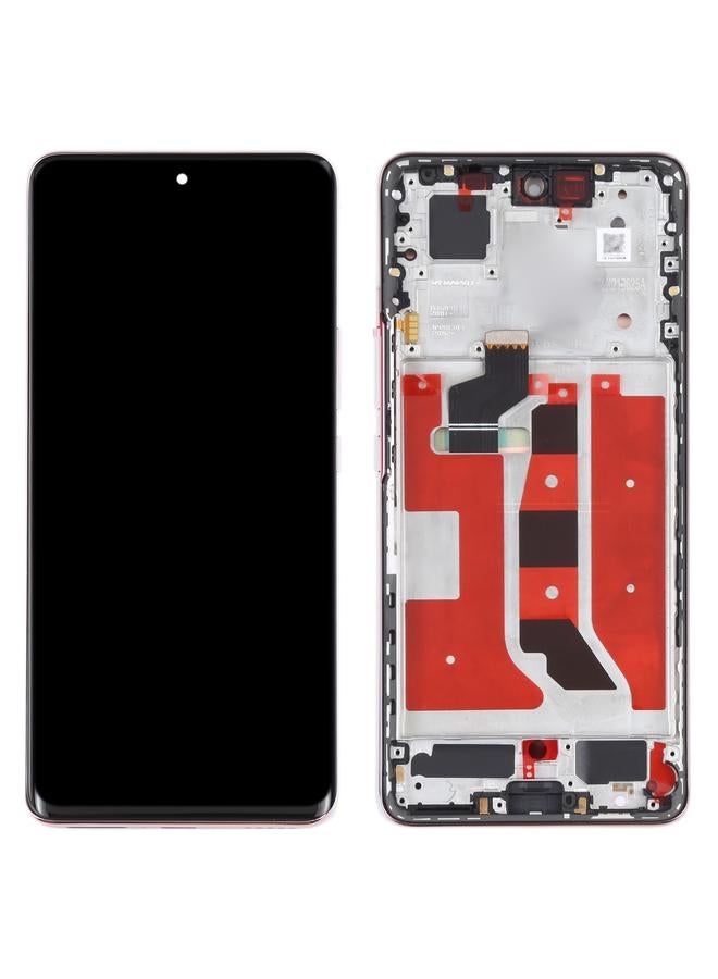 Replacement Original OLED LCD Screen for Honor 50 Digitizer Full Assembly with Frame Pink - Image 2