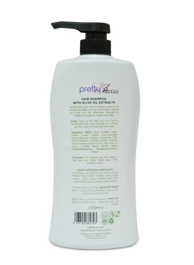 Pretty Be Hair Shampoo with Olive Extract 1000ml - Image 2