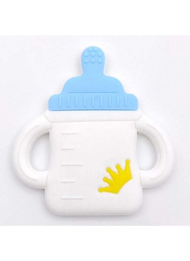 Bebe Mondo - Baby Teething Toys Baby Teethers For Babies 0 6 Months 6 12 Months Infants Baby Gift Shower For Newborn Infants Babies (Baby Bottle Blue) - Image 1