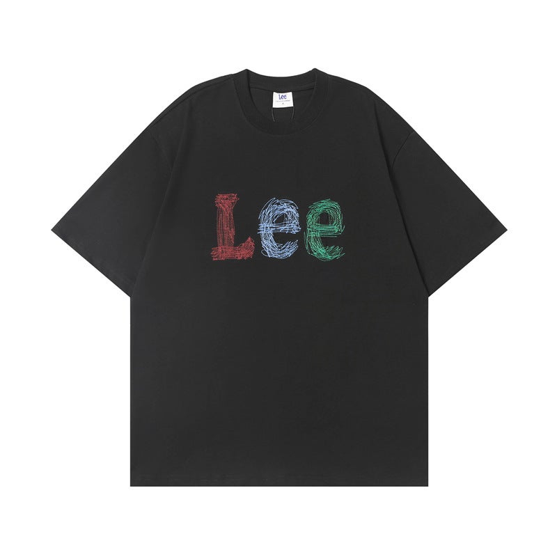 Lee Classic Logo Loose Round Neck Cotton Short Sleeve T-Shirt - Image 1