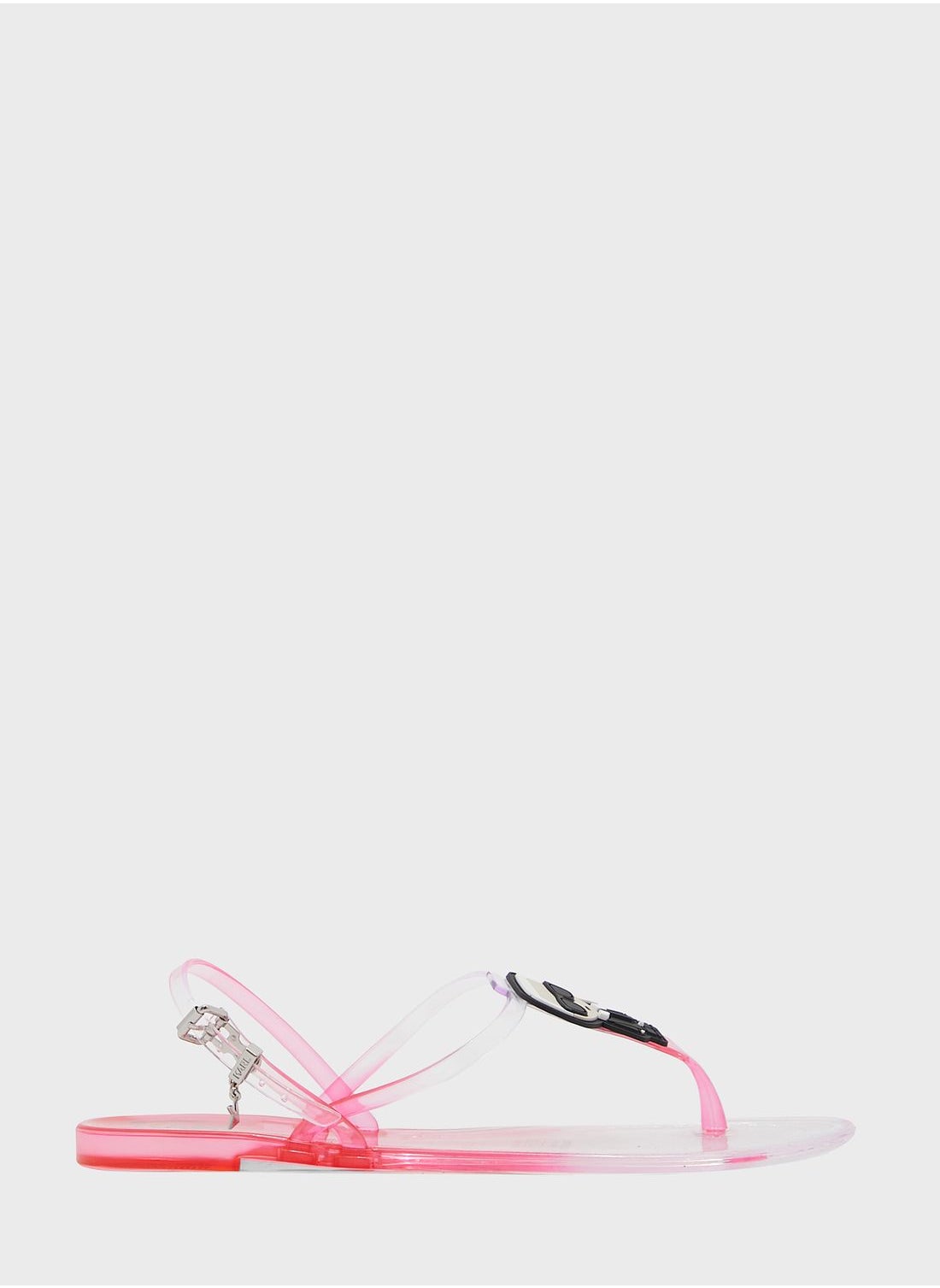 Buy Karl Lagerfeld Pink Clear Iconic Jelly Sandals for Women in Oman