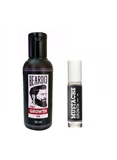 BEARDO Beard And Hair Growth Oil 50Ml For Faster Beard Growth And Thicker Looking Beard | Beard Oil For Patchy And Uneven Beard + Mustache Growth Roll On Combo  - Image 2