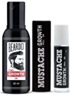 BEARDO Beard And Hair Growth Oil 50Ml For Faster Beard Growth And Thicker Looking Beard | Beard Oil For Patchy And Uneven Beard + Mustache Growth Roll On Combo  - Image 4