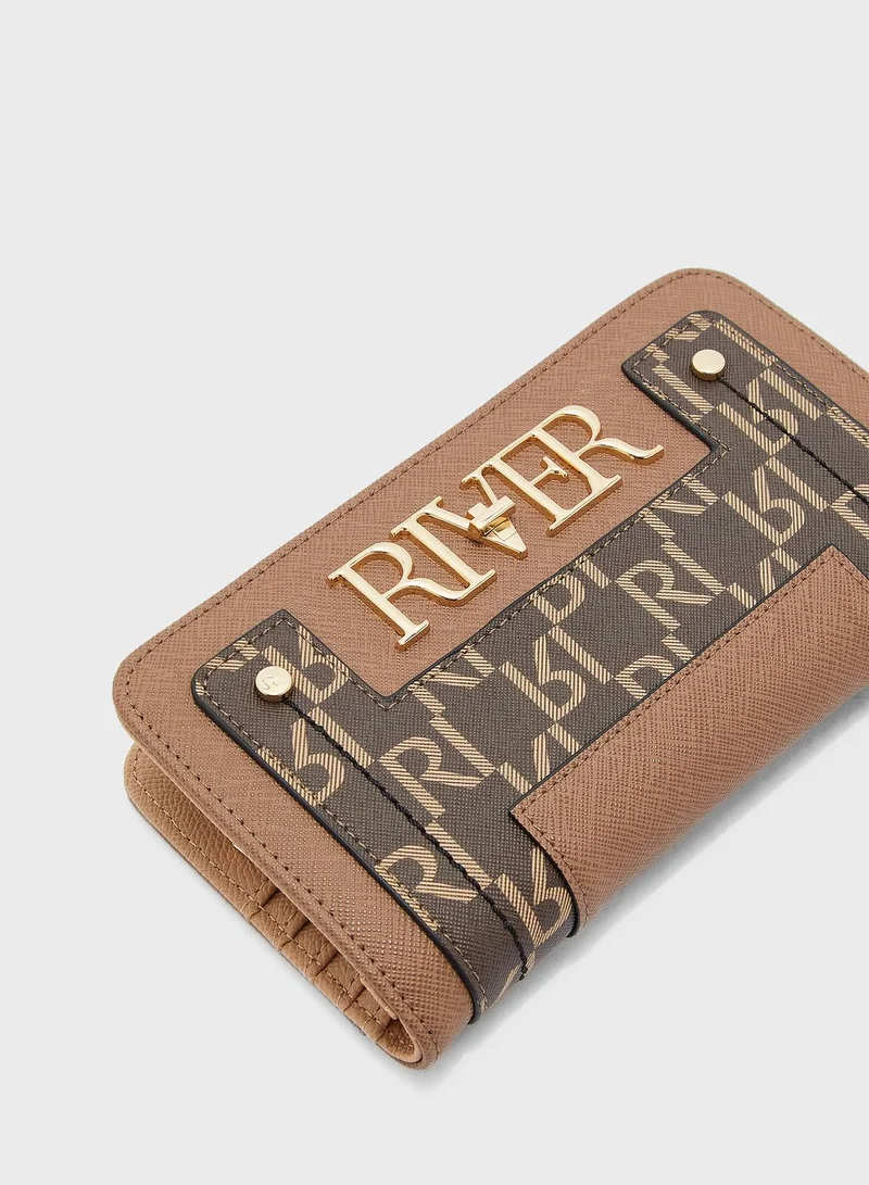 RIVER ISLAND River Foldout Zip Around Purse
