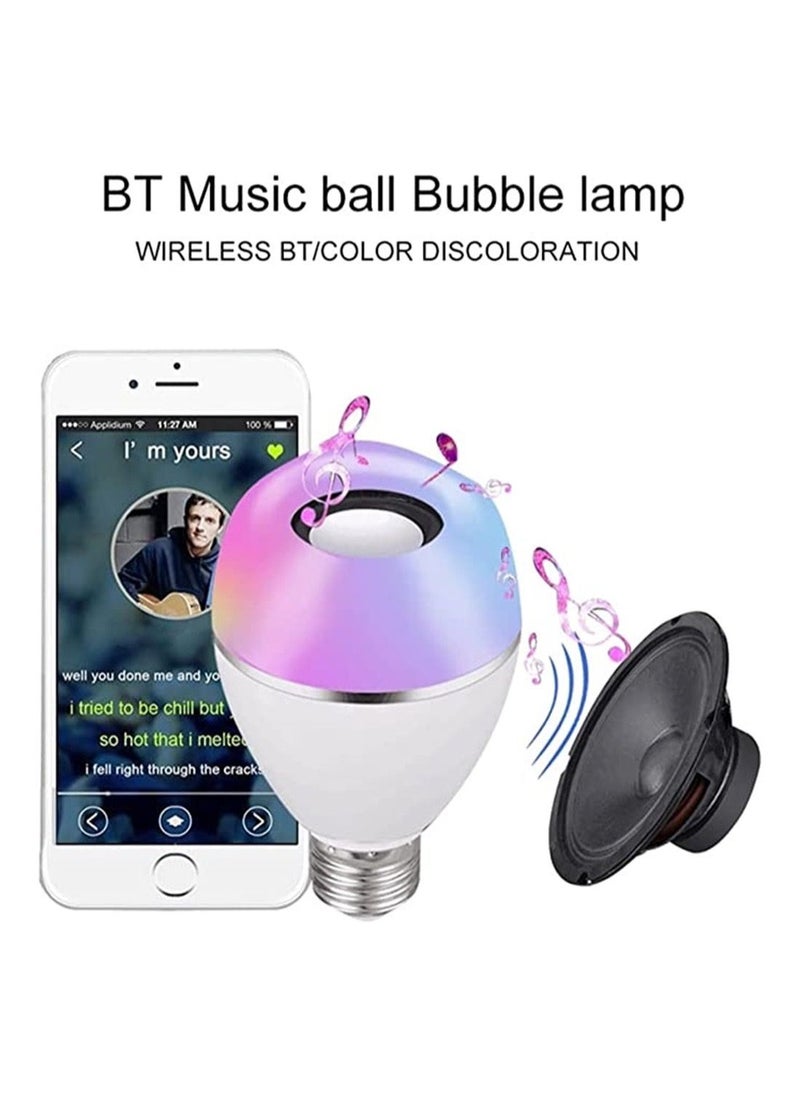Generic - LED Smart Bulbs,Bluetooth Speaker Light Bulb,E27,10W 500LM,Color Changing Adjustable Light Bulb with Remote Control and App,RGB Color Music Player for Living Room Bedroom ,Party - Image 1