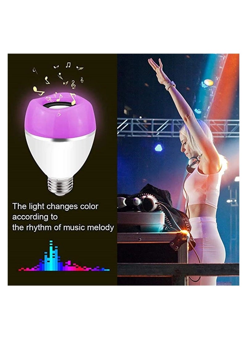 Generic - LED Smart Bulbs,Bluetooth Speaker Light Bulb,E27,10W 500LM,Color Changing Adjustable Light Bulb with Remote Control and App,RGB Color Music Player for Living Room Bedroom ,Party - Image 1