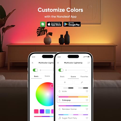 Nanoleaf RGBW Lightstrips with Matter, 16.4ft 50 Color Zones Bluetooth & WiFi Smart LED Strip Lights Work with Apple Home, Google Home, LED Lights for Bedroom, App & Voice Control - Image 4