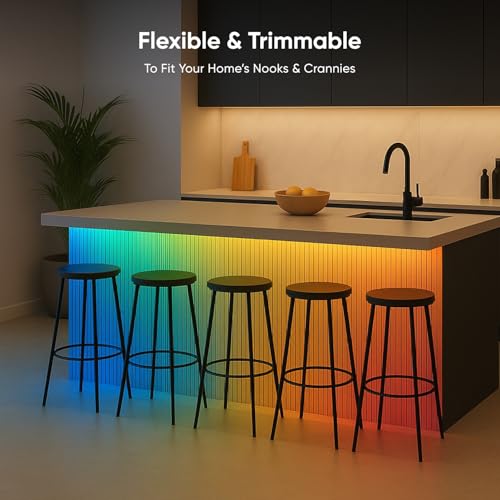 Nanoleaf RGBW Lightstrips with Matter, 16.4ft 50 Color Zones Bluetooth & WiFi Smart LED Strip Lights Work with Apple Home, Google Home, LED Lights for Bedroom, App & Voice Control - Image 5