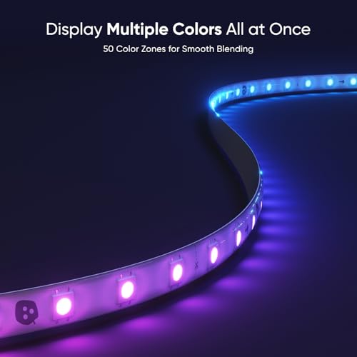 Nanoleaf RGBW Lightstrips with Matter, 16.4ft 50 Color Zones Bluetooth & WiFi Smart LED Strip Lights Work with Apple Home, Google Home, LED Lights for Bedroom, App & Voice Control - Image 3