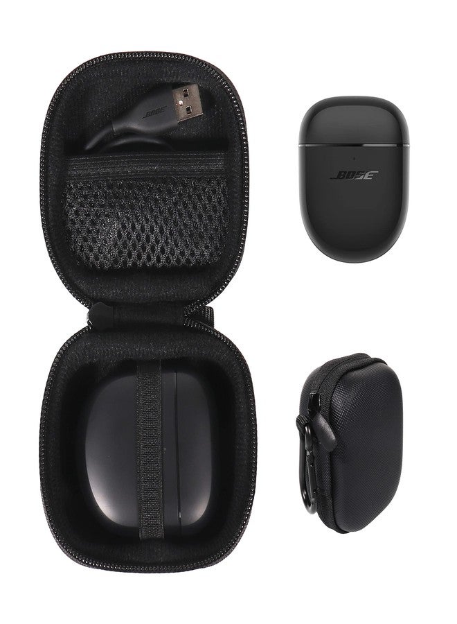 CaseSack حافظة CaseSack لسماعات الأذن اللاسلكية Bose QuietComfort Ultra لإلغاء الضوضاء، سماعات الأذن اللاسلكية Bose QuietComfort Earbuds II لإلغاء الضوضاء (أسود) - Image 1