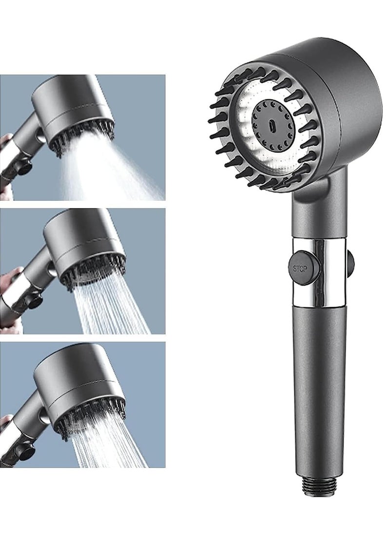 DubaiGallery Handheld Filtered Massage Shower Head, Complete Showerhead Combo Set with 1.5m Hose and Bracket. Enjoy High Pressure, Impurity Removal, Hair Fall Prevention, and 3 Soothing Spray Modes.  - Image 1