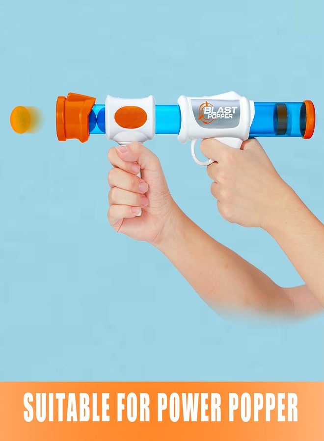 CHAKANLX 48 Pieces Power Popper Refill Balls Soft Foam Balls Approx 1.2 Inch in Diameter, Foam Balls for Popper Air Blaster Guns, Replacement Foam Bullet Ball for Shooting Game Guns, 48 PCS (Orange) - Image 4