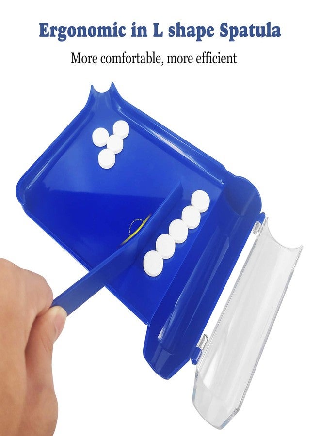 Medarchitect Left Hand Pill Counter Tray with Spatula (Blue) - Image 2
