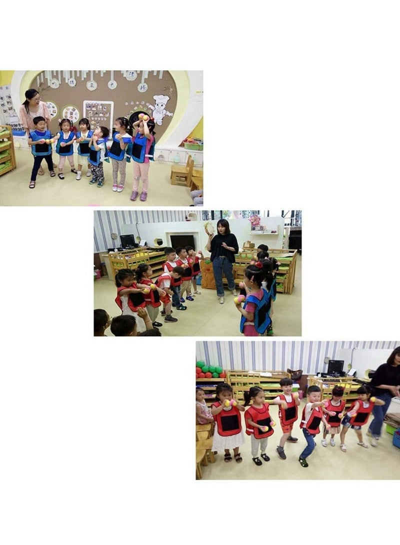 Excefore Dodgeball Game Set, 2 Sticky Target Vests with 10 Cotton Balls Throwing Parent-Child Interaction Playground Games Toy for Indoor Outdoor - Image 2