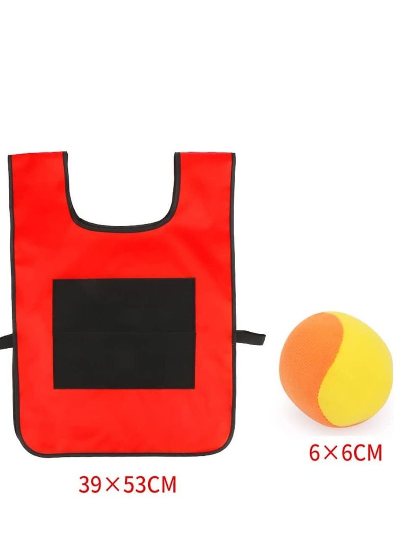 Excefore Dodgeball Game Set, 2 Sticky Target Vests with 10 Cotton Balls Throwing Parent-Child Interaction Playground Games Toy for Indoor Outdoor - Image 4