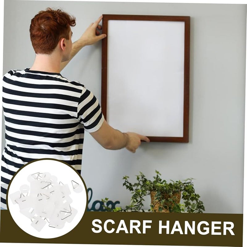 White Adhesive Wall Hooks No Damage Drill Picture Hooks for Hanging Art Frames Towels Bathroom Kitchen Doors - Image 4