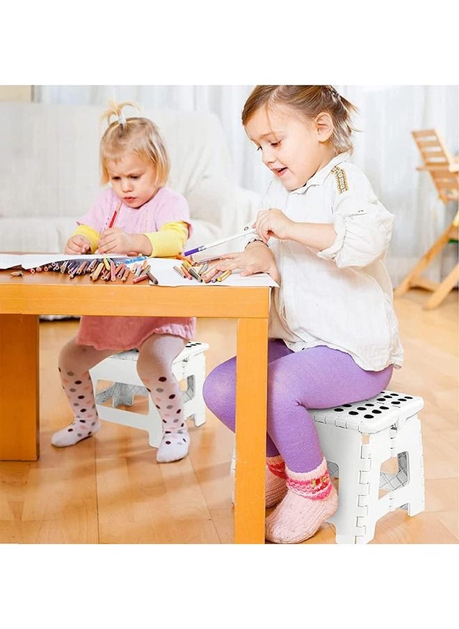 Arabest - Folding Step Stool - The Lightweight Step Stool is Sturdy Enough to Support Adults and Safe Enough for Kids Great for Kitchen, Bathroom, Bedroom, Kids or Adults (White) - Image 1
