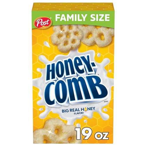 Honeycomb Cereal, Honey Flavored Sweetened Corn and Oat Cereal, 19 OZ Box - Image 1