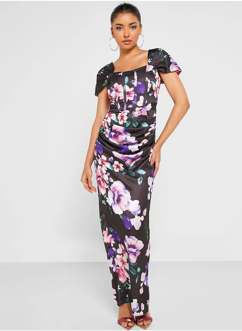 boohoo Floral Print Dress