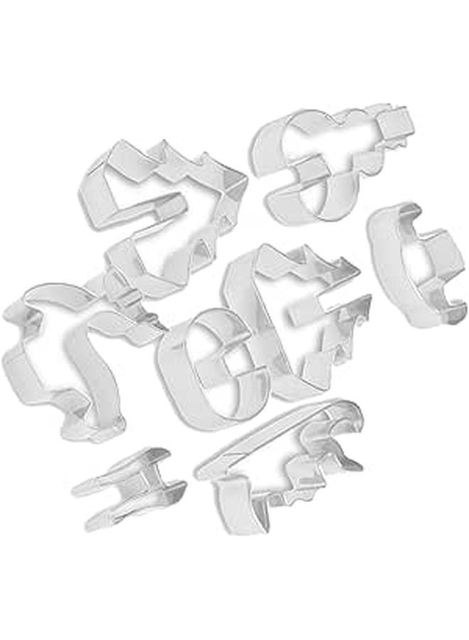 8Pcs Stainless Steel Christmas Cookie Cutter Set Reusable Holiday Baking Biscuit Molds - Image 1