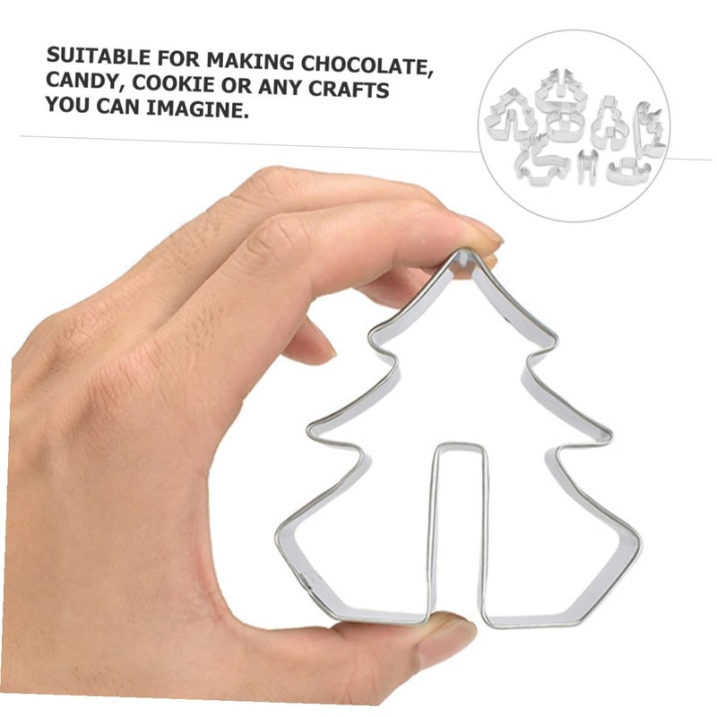 8Pcs Stainless Steel Christmas Cookie Cutter Set Reusable Holiday Baking Biscuit Molds - Image 5