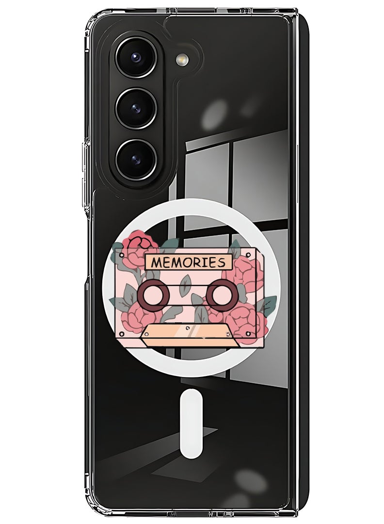 Theodor Magnetic Case for Samsung Galaxy Z Fold 5 Compatible with MagSafe Wireless Charging, Shockproof Phone Bumper Cover Memories - Image 1